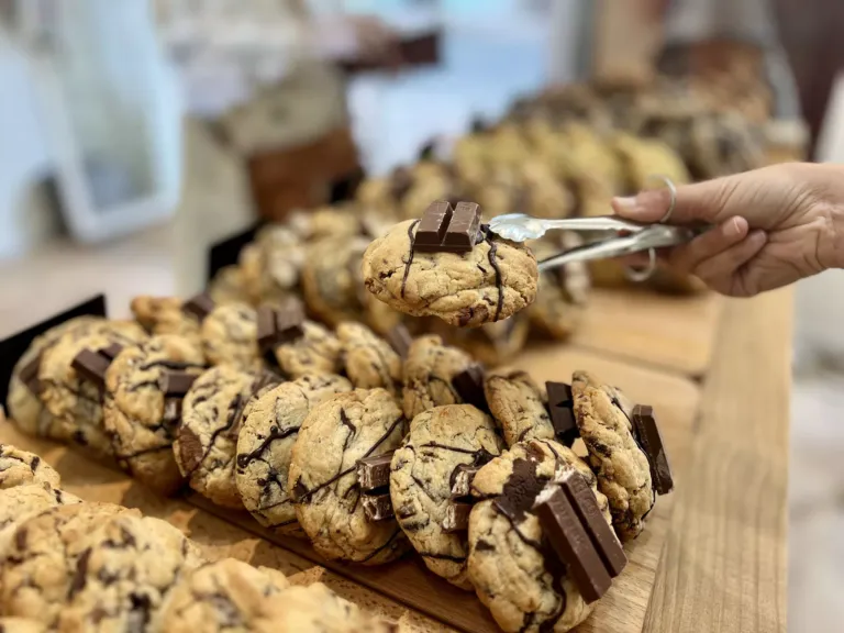 Cookies americanas en fila