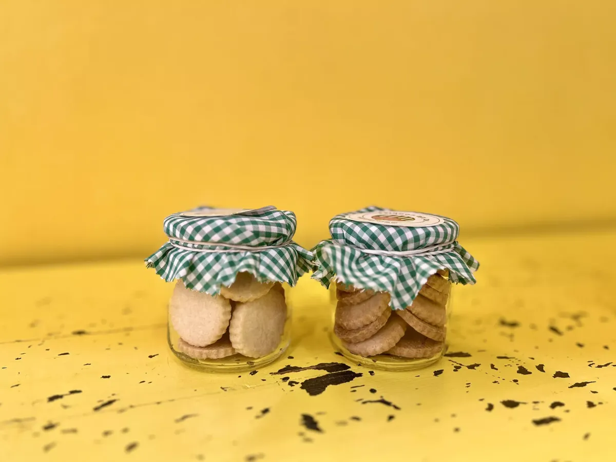 Galletas en frascos para catering